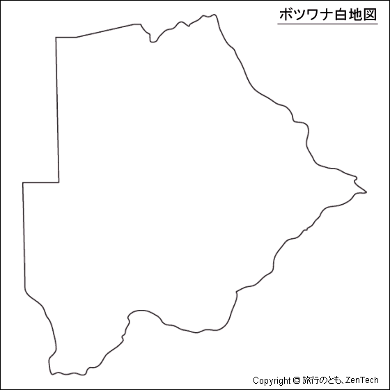 ボツワナ白地図