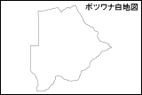 ボツワナ白地図