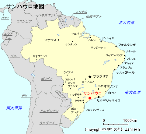 サンパウロ地図