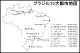 ブラジル10大都市地図