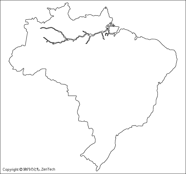 ブラジル白地図