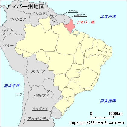 アマパー州地図