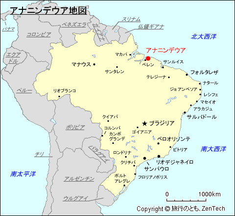 アナニンデウア地図