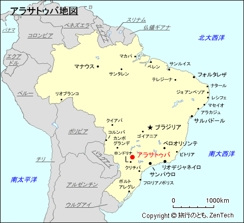 アラサトゥバ地図