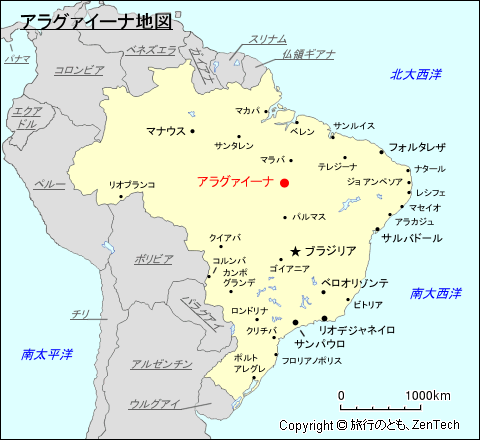 アラグァイーナ地図