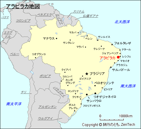 アラピラカ地図