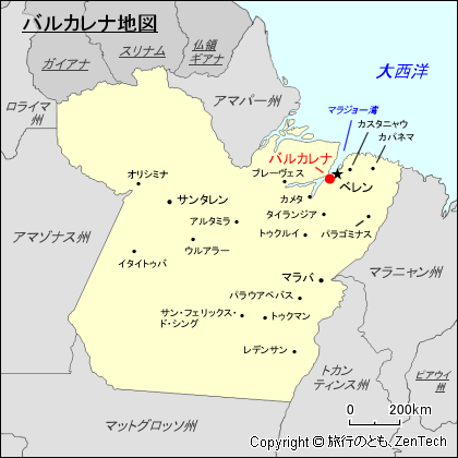 パラー州バルカレナ地図