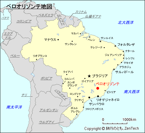 ベロオリゾンテ地図