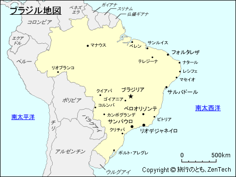 ブラジル地図