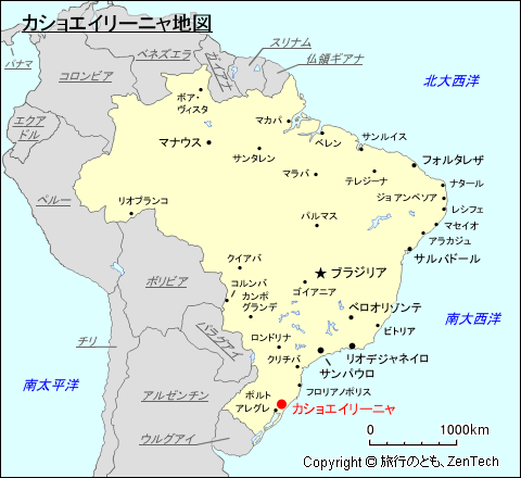 カショエイリーニャ地図