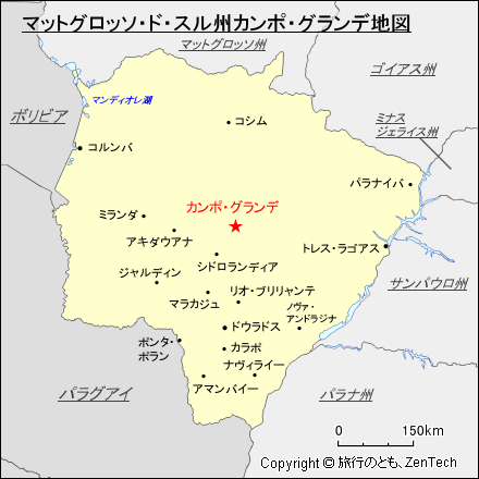 マットグロッソ・ド・スル州カンポ・グランデ地図