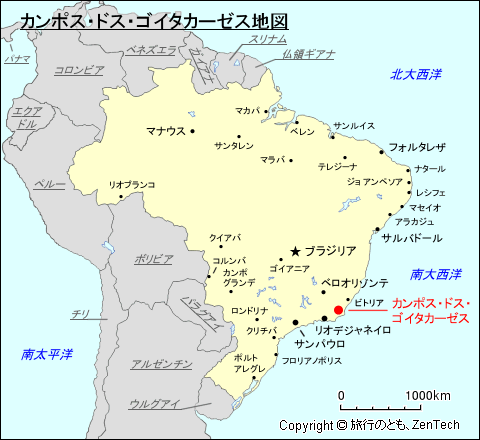 カンポス・ドス・ゴイタカーゼス地図