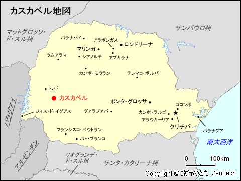 パラナ州カスカベル地図