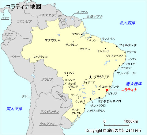 コラティナ地図