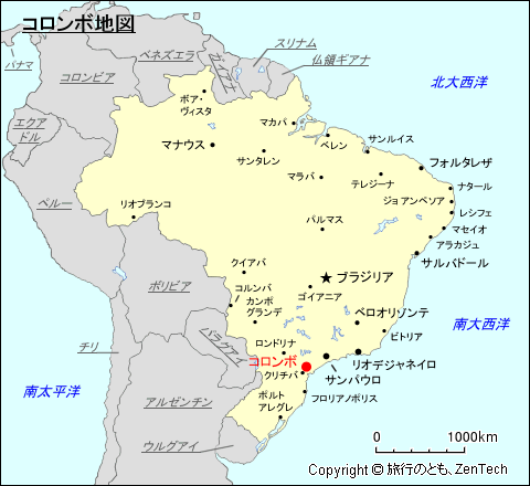 コロンボ地図