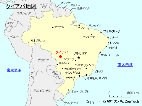 クイアバ地図