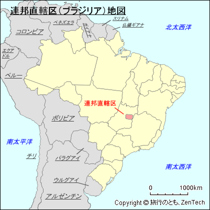 連邦直轄区（ブラジリア）地図