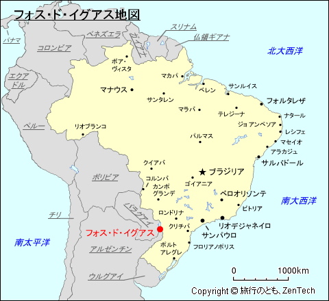 フォス・ド・イグアス地図