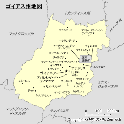 ゴイアス州地図