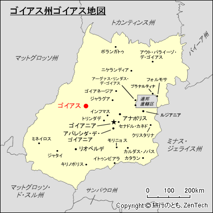 ゴイアス州ゴイアス地図