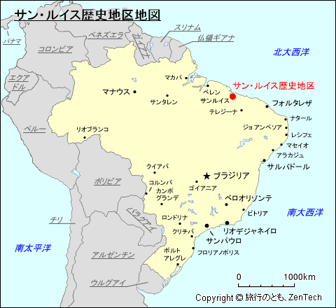 サン・ルイス歴史地区地図