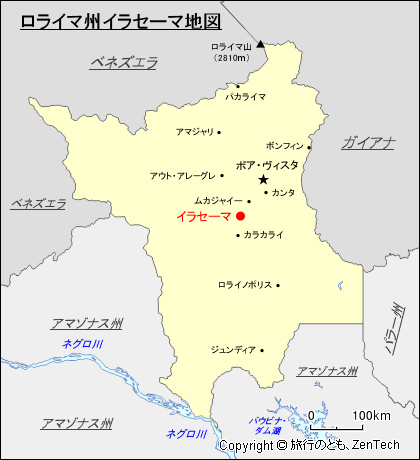 ロライマ州イラセーマ地図