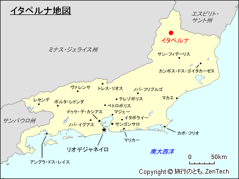 リオデジャネイロ州イタペルナ地図