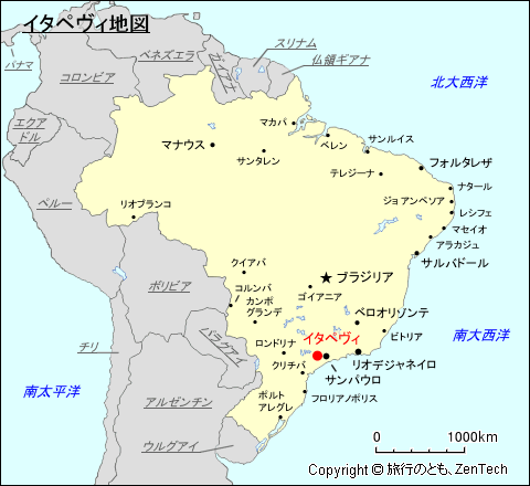 イタペヴィ地図