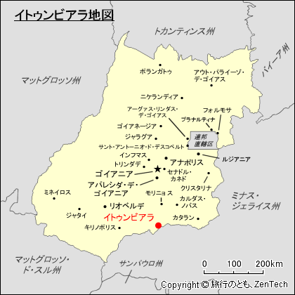 ゴイアス州イトゥンビアラ地図