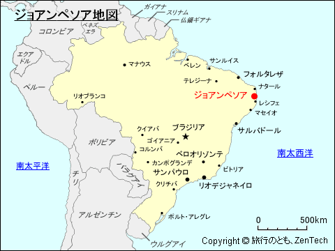 ジョアンペソア地図