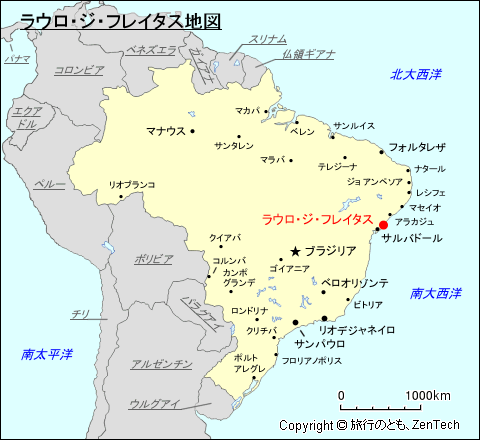 ラウロ・ジ・フレイタス地図