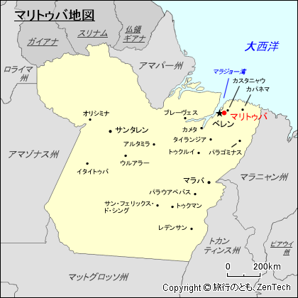 パラー州マリトゥバ地図