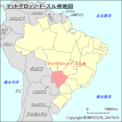 マットグロッソ・ド・スル州地図