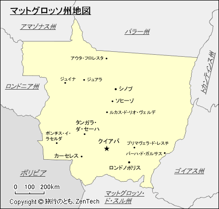 マットグロッソ州地図