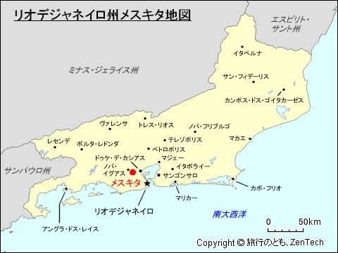 リオデジャネイロ州メスキタ地図