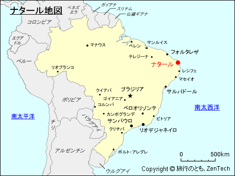 ナタール地図