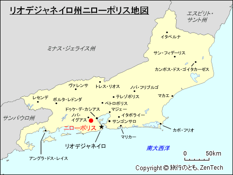 リオデジャネイロ州ニローポリス地図