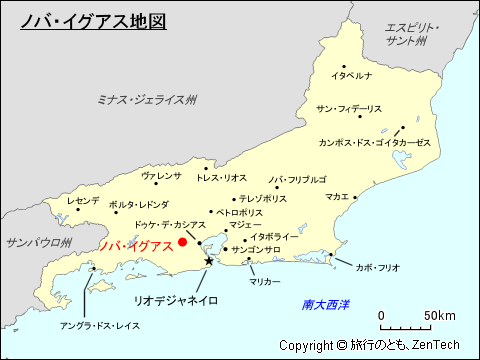 リオデジャネイロ州ノバ・イグアス地図