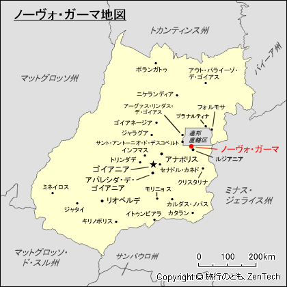 ゴイアス州ノーヴォ・ガーマ地図