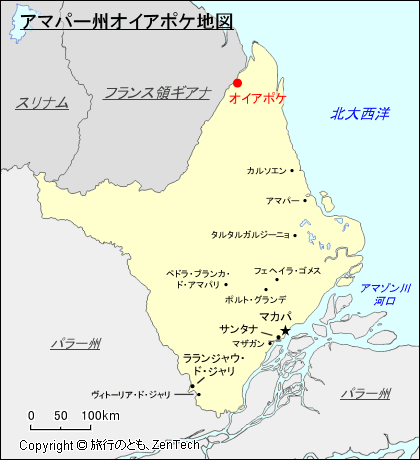 アマパー州オイアポケ地図