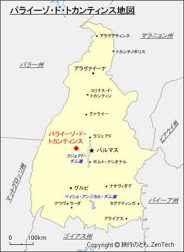 トカンティンス州パライーゾ・ド・トカンティンス地図