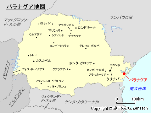 パラナ州パラナグア地図