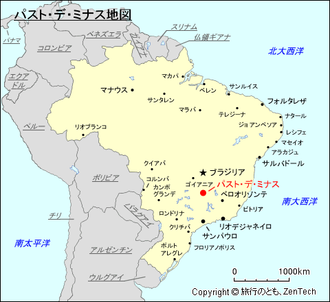 パスト・デ・ミナス地図