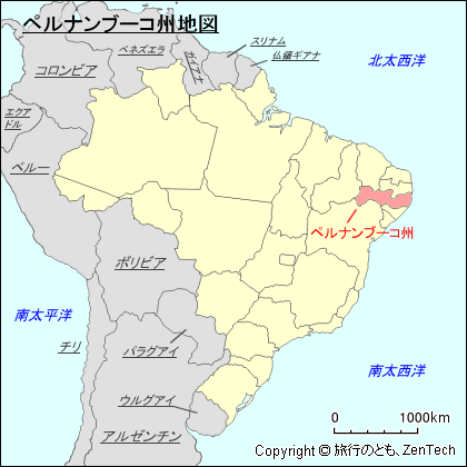 ペルナンブーコ州地図