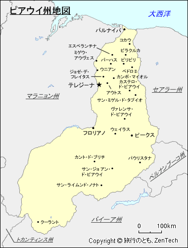 ピアウイ州地図