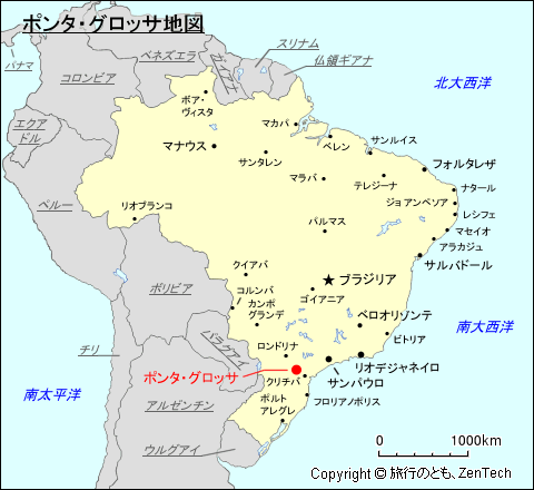 ポンタ・グロッサ地図