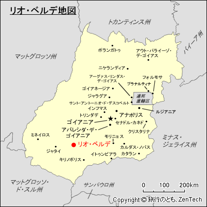 ゴイアス州リオ・ベルデ地図