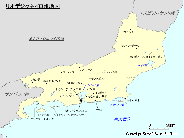 リオデジャネイロ州地図