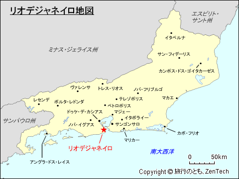 リオデジャネイロ州リオデジャネイロ地図