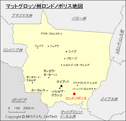 マットグロッソ州ロンドノポリス地図